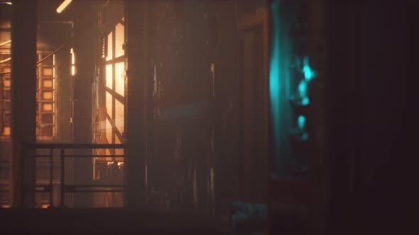 Interior of Abandoned Old Motel alt