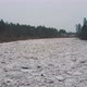 Aerial Dron Shot of the Huge Ice Loads Drift in the River Ogre, Latvia. 4K Video - VideoHive Item for Sale
