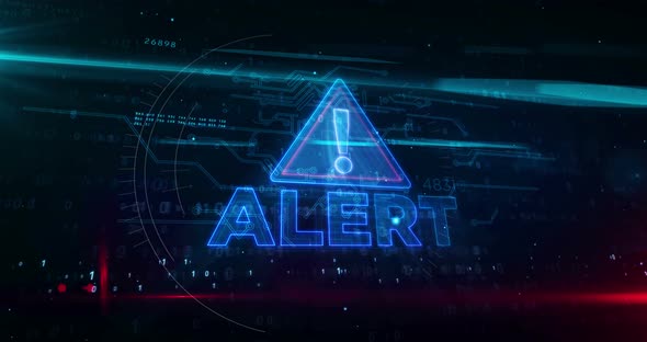 Alert warning symbol abstract loopable animation