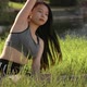 Young Asian Woman Was Sitting in Yoga in the Garden She Was Relaxed and Enjoyed the Workout - VideoHive Item for Sale