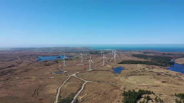 The Loughderryduff Windfarm Between Ardara and Portnoo in County Donegal  Ireland  Time Lapse