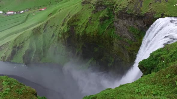 Skogafoss waterfall in Iceland, 1080 60P