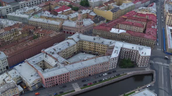 Saint Petersburg Aerial 60. Roofs.