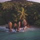 Beach at Seychelles aerial view - VideoHive Item for Sale