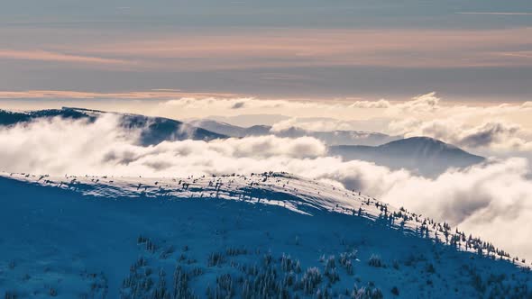 Misty Winter Mountains