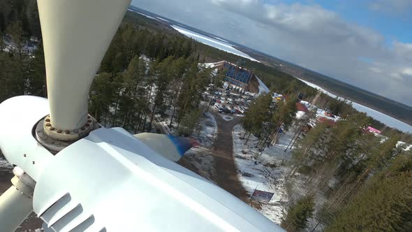 Wind Power Turbines Generating Clean Renewable Energy