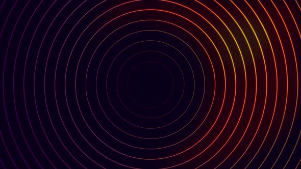 Centralized circles with hypnotic effect on black background