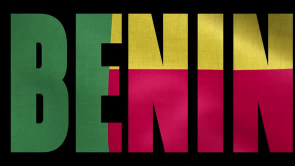 Benin Flag Into Country Name