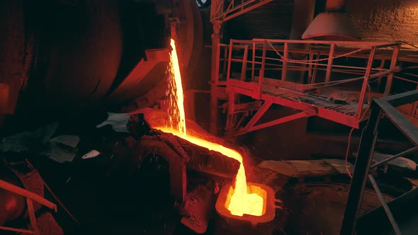 Melting Complex with Molten Copper Flowing Through It