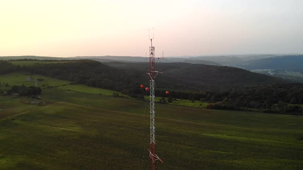 Eddy Covariance Tower in the middle of a crop field