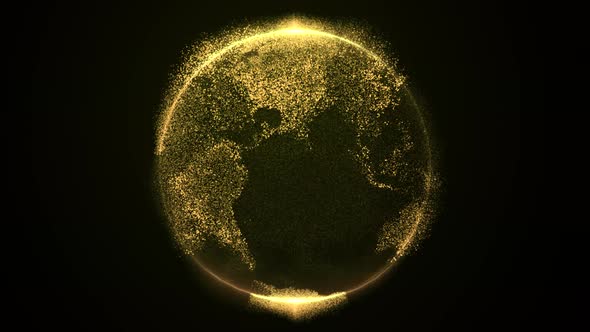 Gold Dotted Earth 4K
