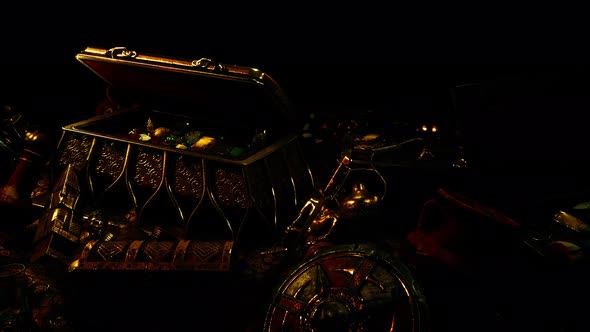 Jewels and Gold Coins in the Dark alt