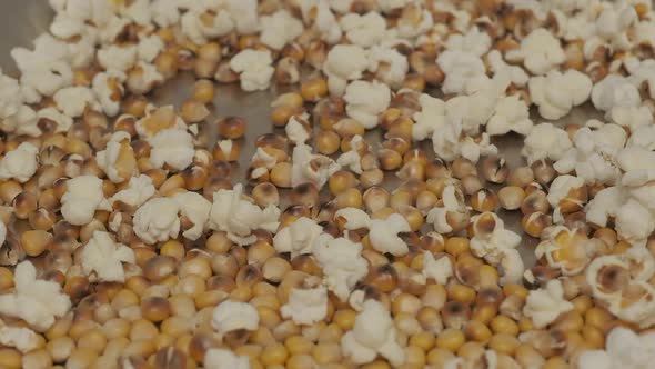 Popcorn popping cooking pan pop corn slow motion