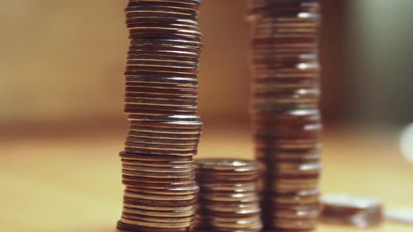 iron money background pillars of coins