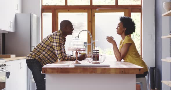 Family spending time at home together