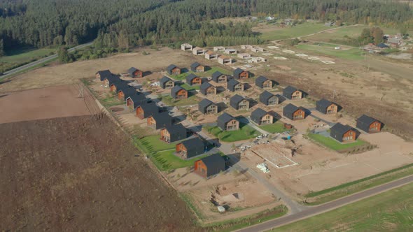 New Construction Homes Leading Into Lots Ready To Be Built