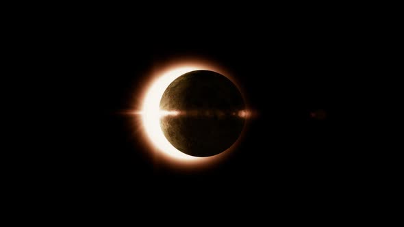 Full Solar Eclipse of the Moon Against the Sun