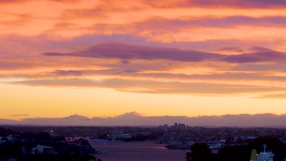 Timelapse of Clouds at Sunset With Epic Colors 4K