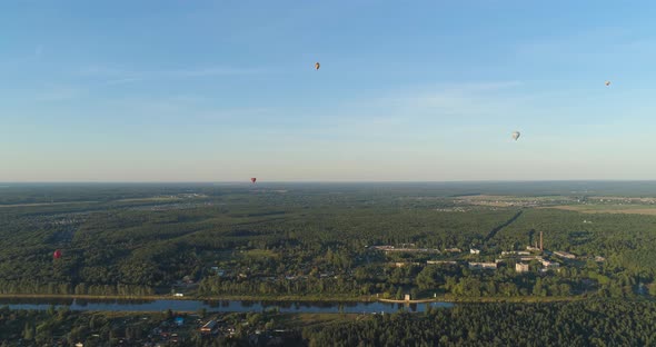 Hot Air Balloons in Sky