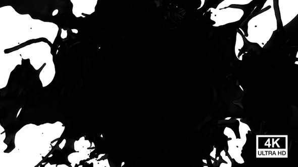 Black Paint Splash Explosion 4K