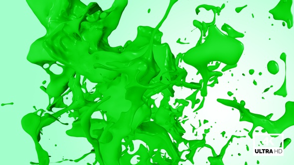 Green Paint Jet Stream Splash V2