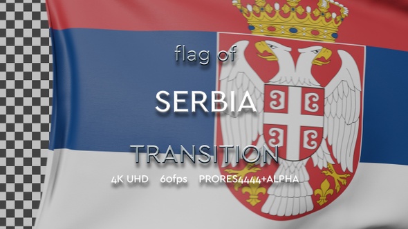 Flag of Serbia transition | UHD | 60fps