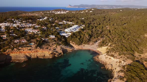 Cala Codolar beach in Ibiza, Spain