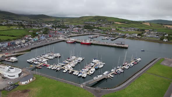 Dingle Marina  County Kerry Ireland drone aerial view