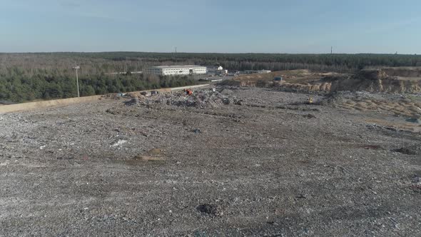 Garbage Dump Aerial View of the Garbage and Waste Storage Environmental Pollution View From a Height