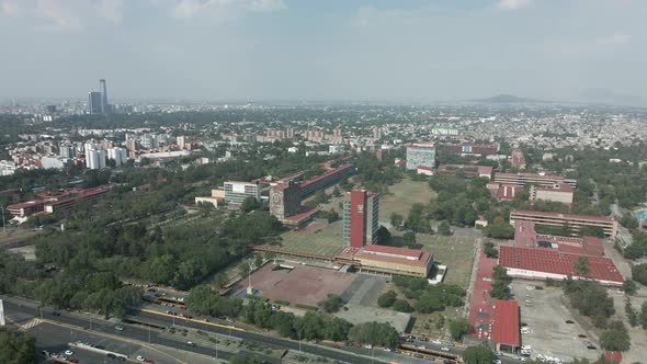 Aerial view of UNAM in Mexico city