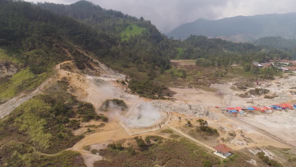 Volcanic Plateau Indonesia Dieng Plateau