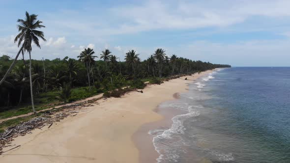 Aerial Footage of the Beautiful Beach on the Shore of Atlantic Ocean