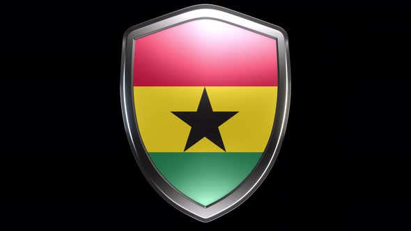 Ghana Emblem Transition with Alpha Channel - 4K Resolution