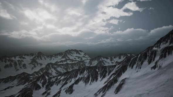 High Altitude Peaks and Clouds