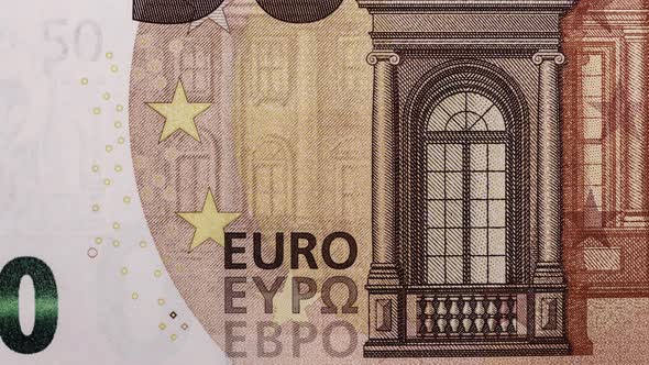 Fragments of Different European Paper Money Change Each Other in Stop Motion