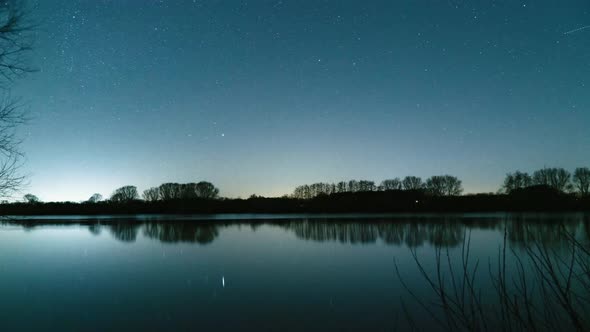 Night sky Video Footage - Timelapse Of Night Sky Over Lake