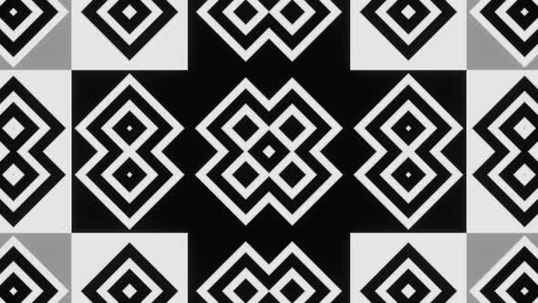 Black and White VJ Loop is an Abstract Animation of Squares for Visualizations
