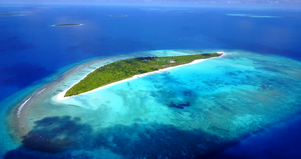 Natural birds eye abstract view of a white sand paradise beach and turquoise sea background in hi re