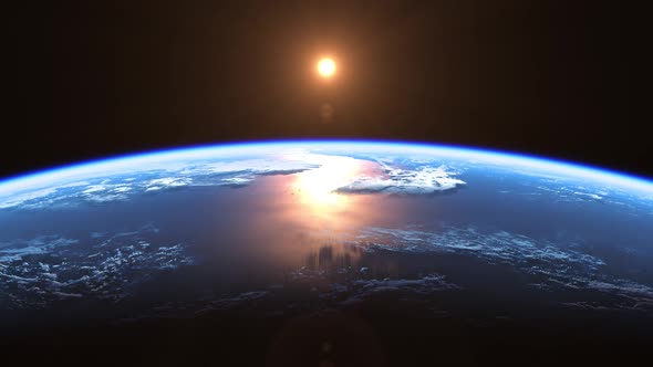 Sun Above Planet Earth alt