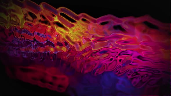 Animated Bright Landscape of Particles 