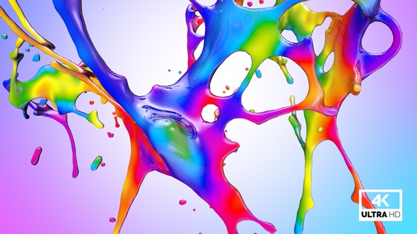 Multicolor Paint Explosion Splash