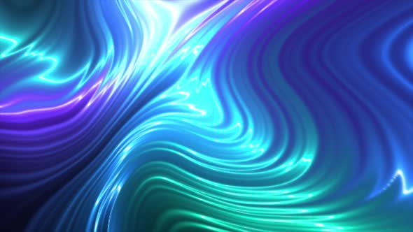 Abstract Hologram Neon Wavy Background 4K 08