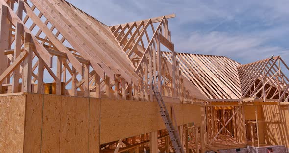 New Residential Construction Roof Home Framing House