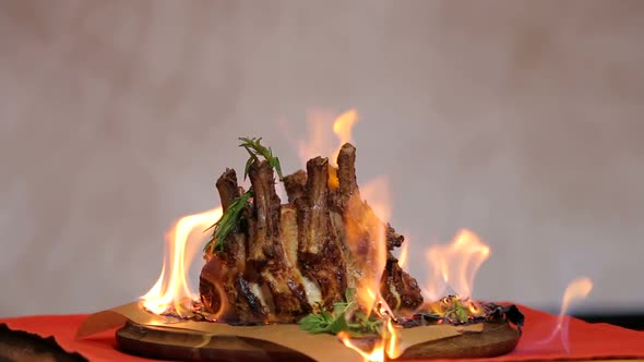 Juicy Roasted Prime Rib with Herbs Under Fire