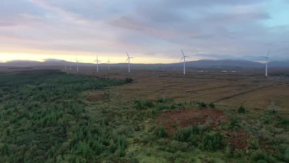 The Loughderryduff Windfarm is Producing Between Ardara and Portnoo in County Donegal