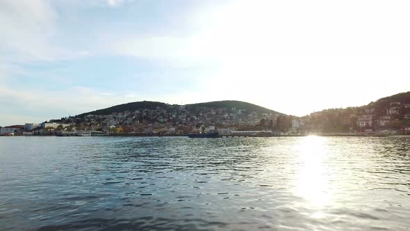 View of rural Princes Island of Burgazada. Istanbul, Turkey. 4K.