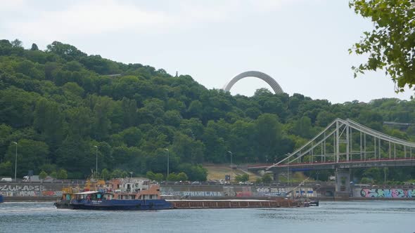 Barge And Bridge