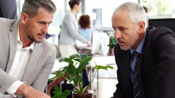 Business people shaking hands in office