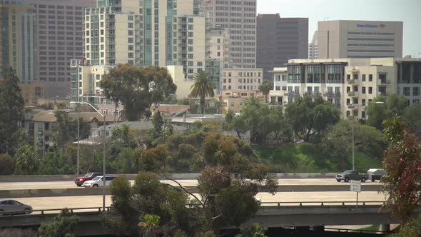 Driving on a freeway alt