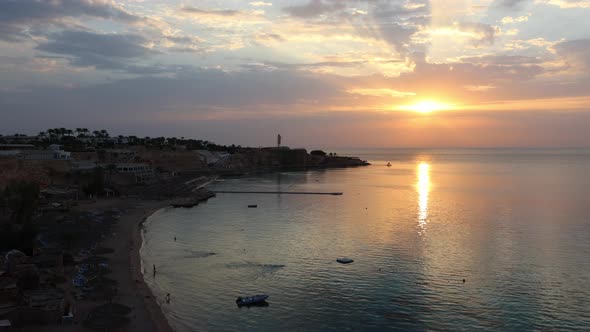 Panoramic View of Beach Ras Umm El Sid